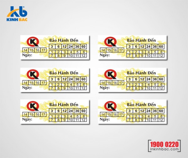 In tem bảo hành - in tem decal vỡ chất lượng - giá rẻ