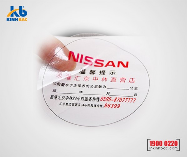 Tem decal nhựa trong