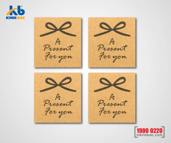 In tem giấy kraft giá rẻ