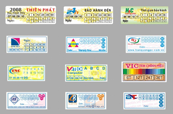 Địa chỉ in tem bảo hành giá rẻ tại Hà Nội