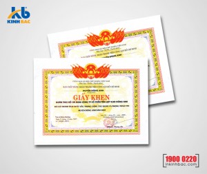 In giấy khen chứng chỉ - GKCC08 In giấy khen chứng chỉ - GKCC08