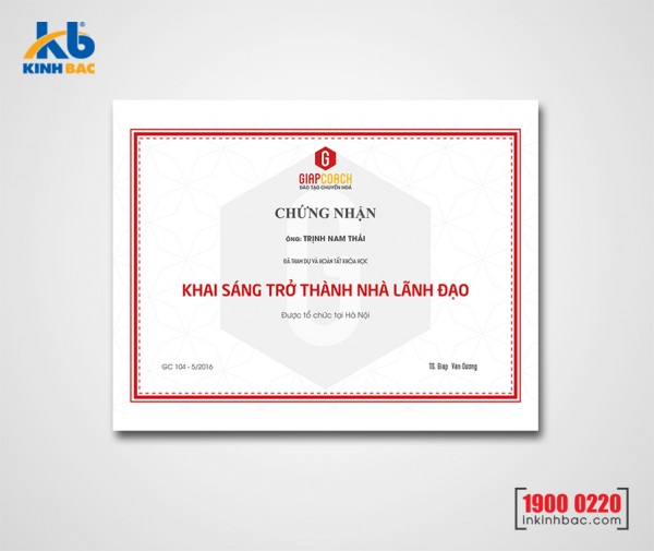 In giấy khen chứng chỉ - GKCC01