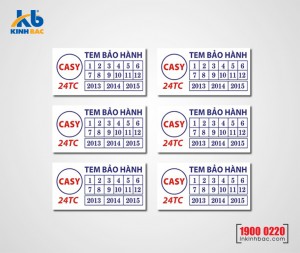 In tem bảo hành - 2*3 (cm) In tem bảo hành - 2*3 (cm)