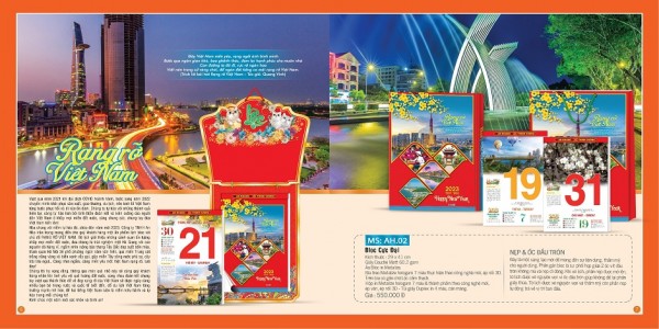 Lịch bloc An Hảo _ AH02 Lịch bloc An Hảo _ AH02
